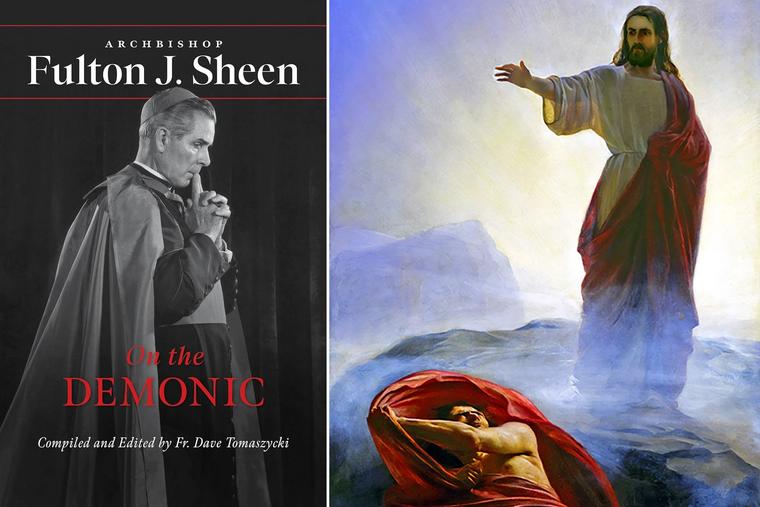 Cover of ‘On the Demonic’ (l) and ‘Temptation of Jesus’ by Carl Bloch (1834-1890)