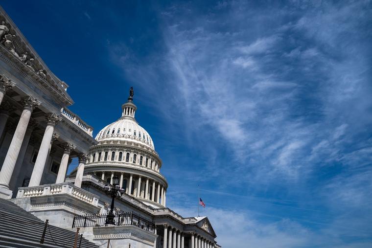 The dome of the U.S. Capitol is seen in Washington.