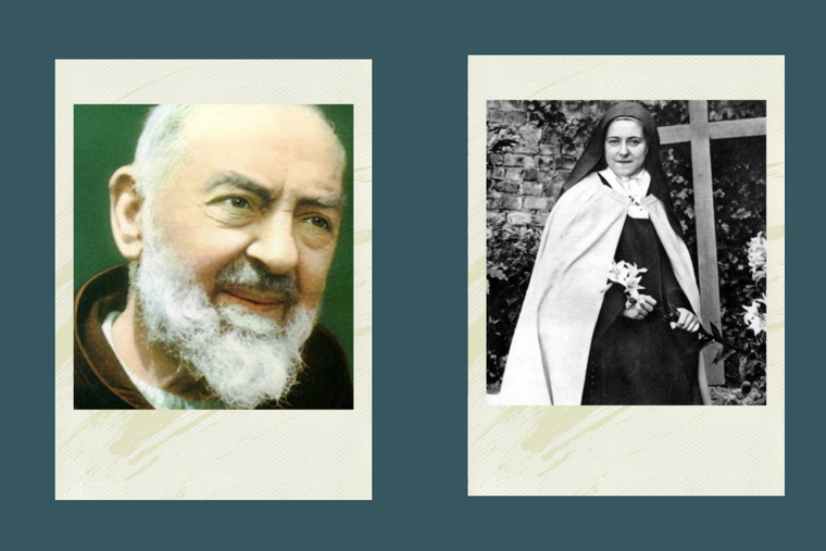 L to R: The Church celebrates Pio of Pietrelcina and Thérèse of Lisieux on Sept. 23 and Oct. 1.