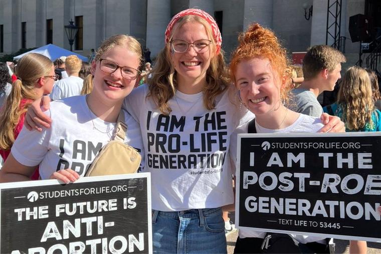 Young people were among the crowd gathered in downtown Columbus on Oct. 4 for the Ohio March for Life, the first such gathering to be held in the state since voters approved a sweeping constitutional amendment to expand abortion.