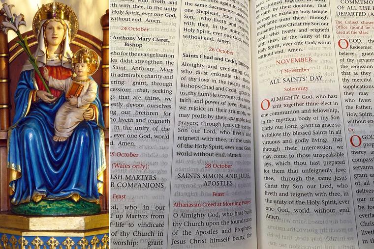 Our Lady of Walsingham and a page from ‘Divine Worship: Daily Office’