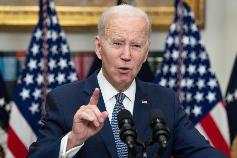 President Joe Biden speaks March 13, 2023.