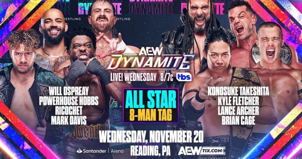 All Star Eight-Man Tag Team Match Set For 11/20 AEW Dynamite