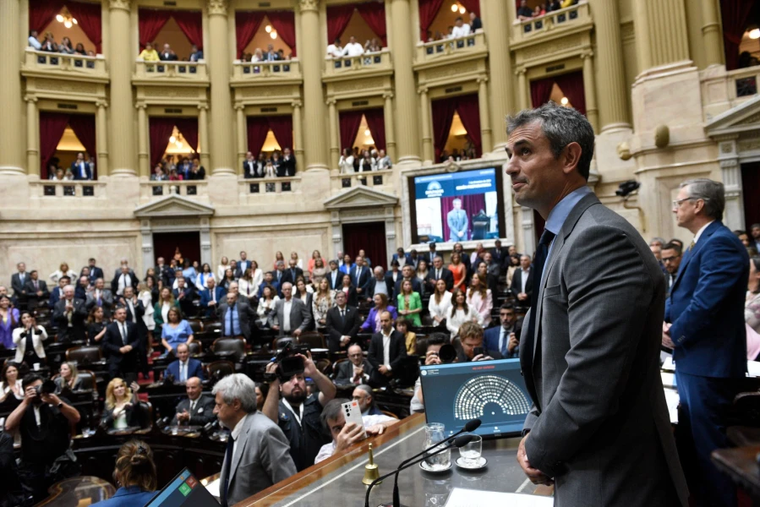 Martín Menem, pictured here on Dec. 7, 2023, the day he was elected president of Argentina's Chamber of Deputies.