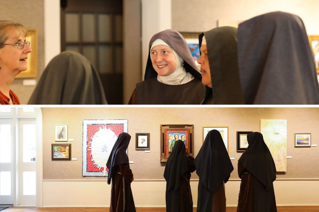 Nuns contemplate art at the Cincinnati Art Museum.