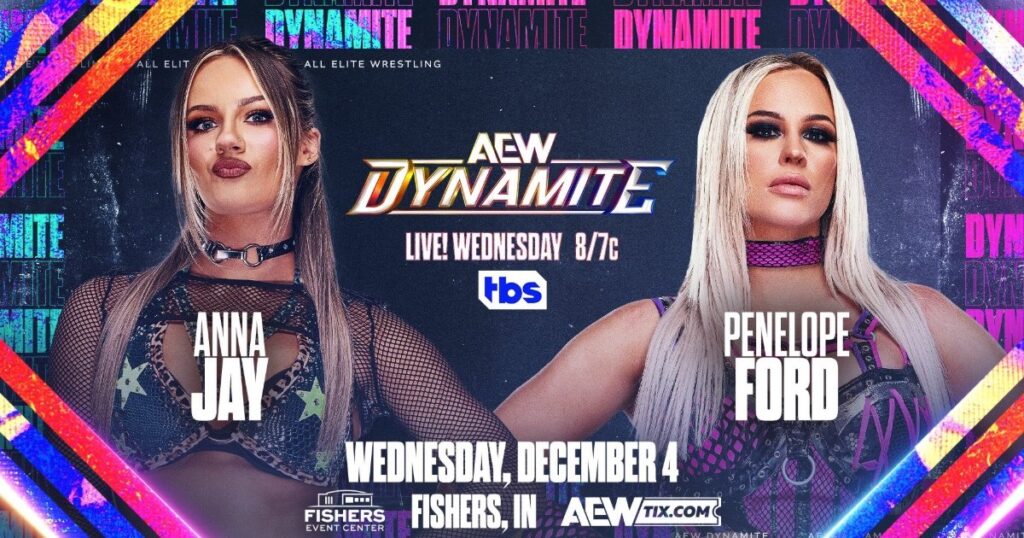 Anna Jay vs. Penelope Ford Announced For 12/4 AEW Dynamite