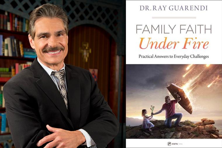Cover of ‘Family Faith Under Fire: Practical Answers to Everyday Challenges’ by Dr. Ray Guarendi, shown at left