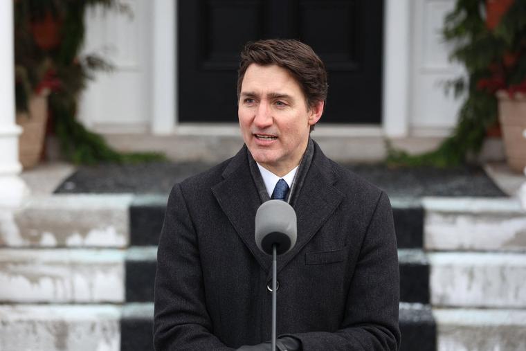 Canadian Prime Minister Justin Trudeau speaks during a news conference at Rideau Cottage in Ottawa, Canada, on Jan. 6, 2025. Trudeau announced his resignation, saying he will leave office as soon as the ruling Liberal Party chooses a new leader.
