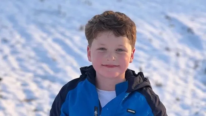 Happy and healthy Joe Shircliff ready to play in the snow.