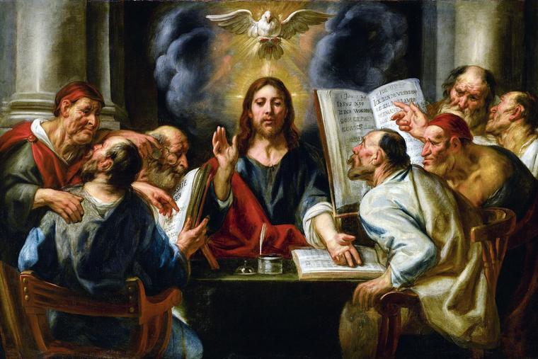 Jacob Jordaens, “Christ Among the Pharisees,” ca. 1660-1670