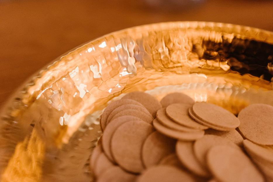 Eucharistic Hosts shown are not from St. Anthony Catholic Church in Morris, Indiana, where a recent investigation occurred.