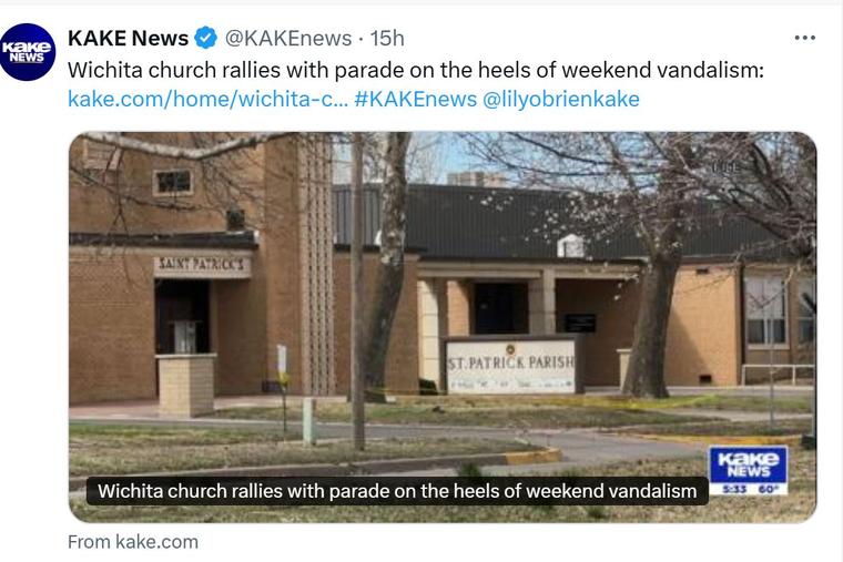 Local news station posts story on its X page.