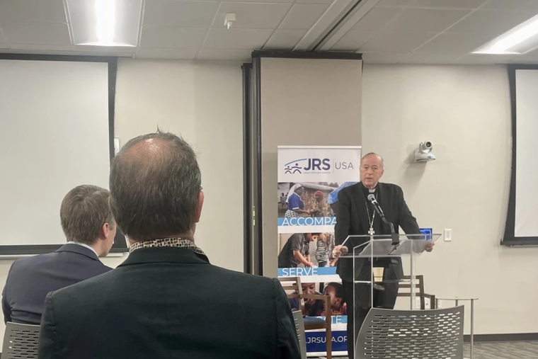 Cardinal Robert McElroy speaks at the conference “Catholic Social Teaching and Work with Migrants and Refugees at a Time of Uncertainty” on March 24, 2025, in Washington, D.C.