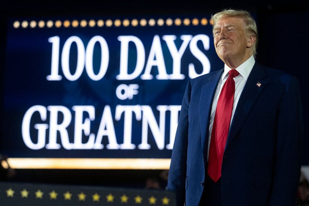 Trump Vows More Action In ‘100 Days Of Greatness’ Rally