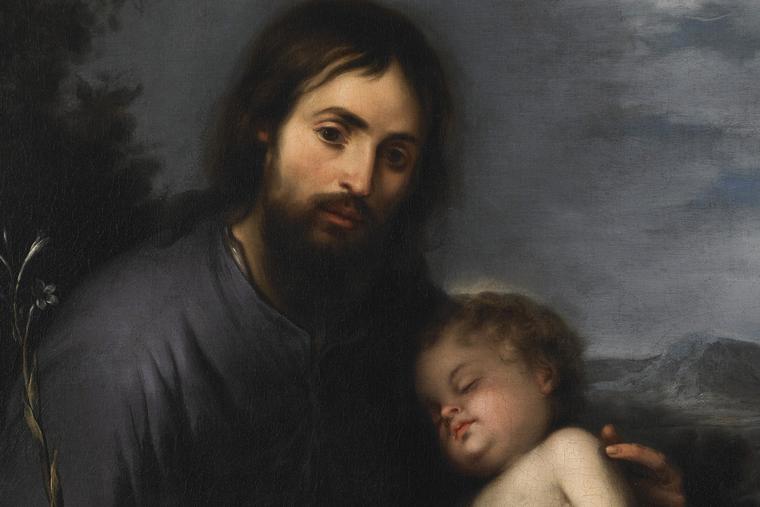 Bartolomé Esteban Murillo, “St. Joseph and the Sleeping Christ Child” (Detail), ca. 1668-75, Mildred Lane Kemper Art Museum, St. Louis, Missouri