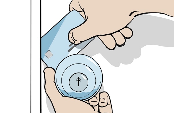 How to Open a Locked Door With a Credit Card