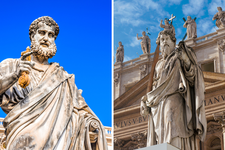 Statues of Sts. Peter and Paul at the Vatican