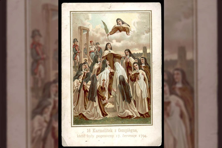 The Martyrs of Compiègne were guillotined for their faith on July 17, 1794.