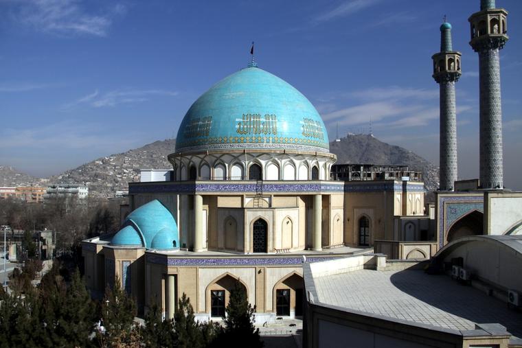 Blue Mosque in Kabul, Afghanistan.