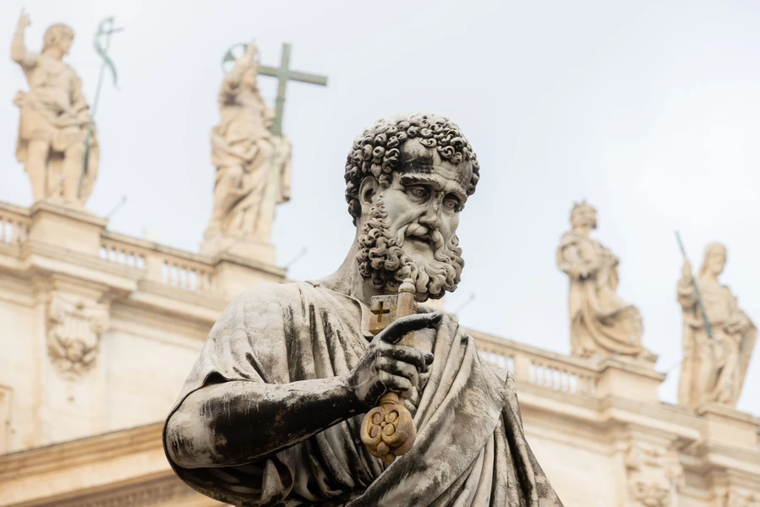 Statue of St. Peter on St. Peter's Square at the Vatican