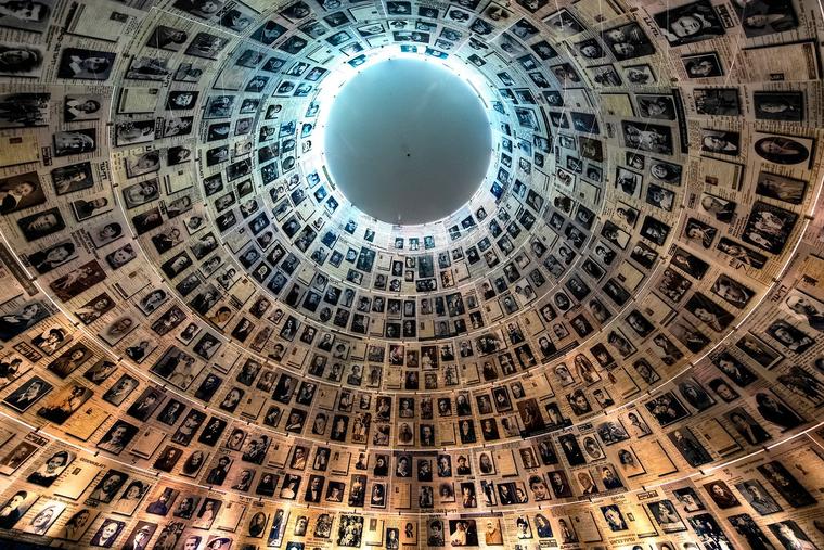 The Hall of Names at Jerusalem’s Yad Vashem memorializes the victims of the Holocaust.