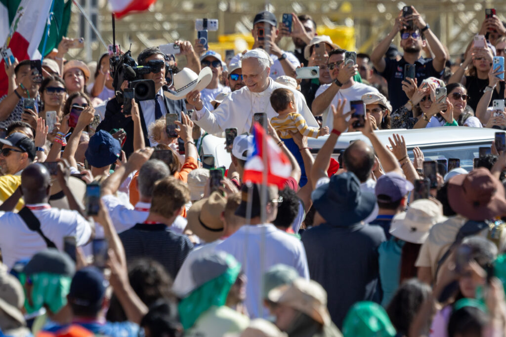 Pope Leo XIV during the General Audience in St. Peter's Square on July 30, 2025.