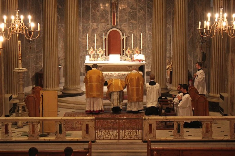 The Confiteor at a Traditional Latin Mass.