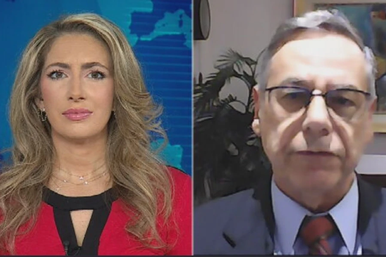 Daniel Ayalon, former Israeli ambassador to the U.S. and former foreign policy adviser to Prime Minister Benjamin Netanyahu, speaks with anchor Veronica Dudo on Oct. 10, 2025.