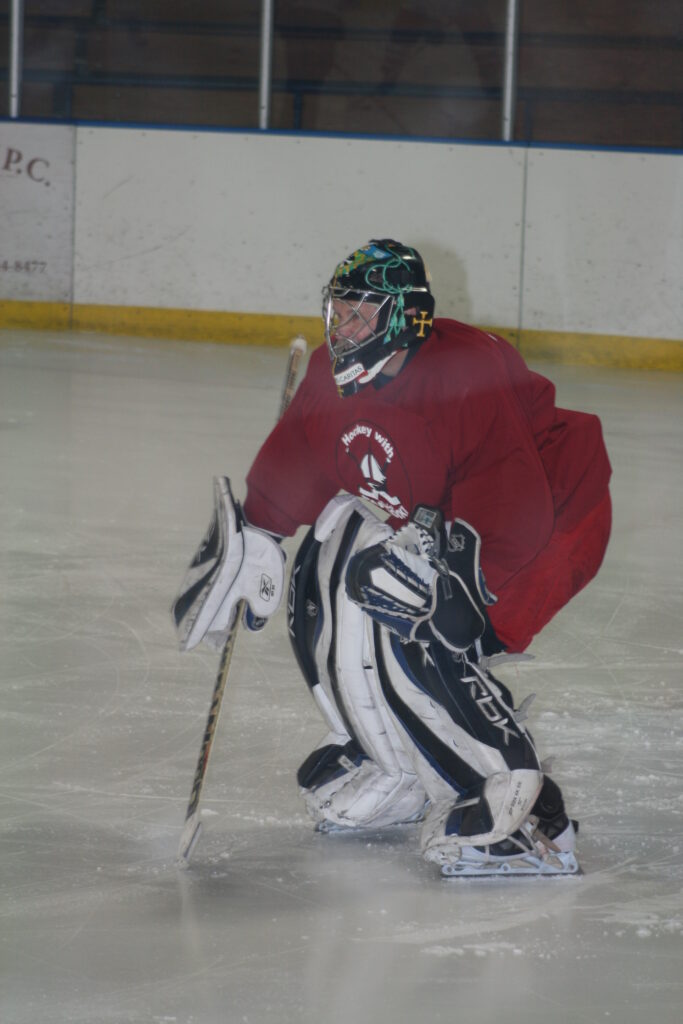 Bishop Thomas Paprocki on the ice