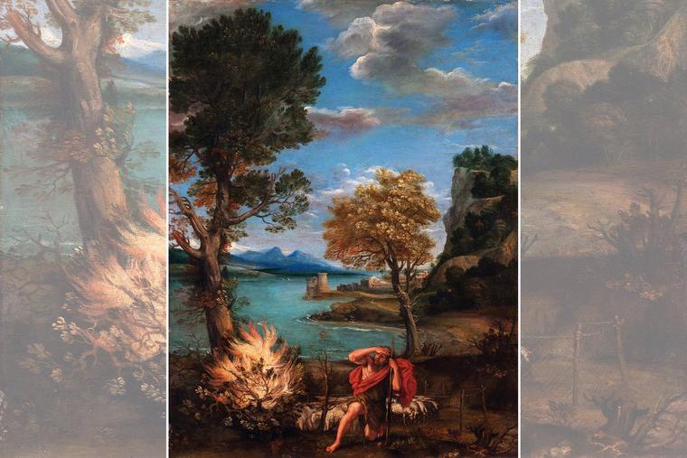 Domenichino, “Moses and the Burning Bush,” ca. 1610-1616, Metropolitan Museum of Art, New York
