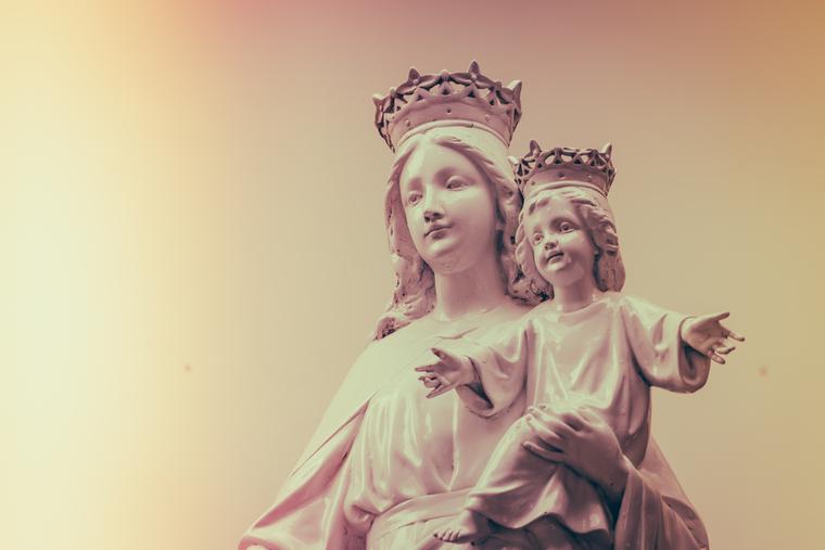 The Blessed Mother and the Child Jesus.
