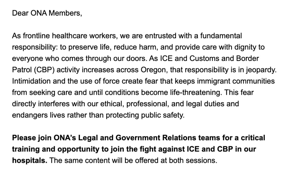 Major Nurses Union Holds Secretive Training Sessions To ‘Fight Against ICE’