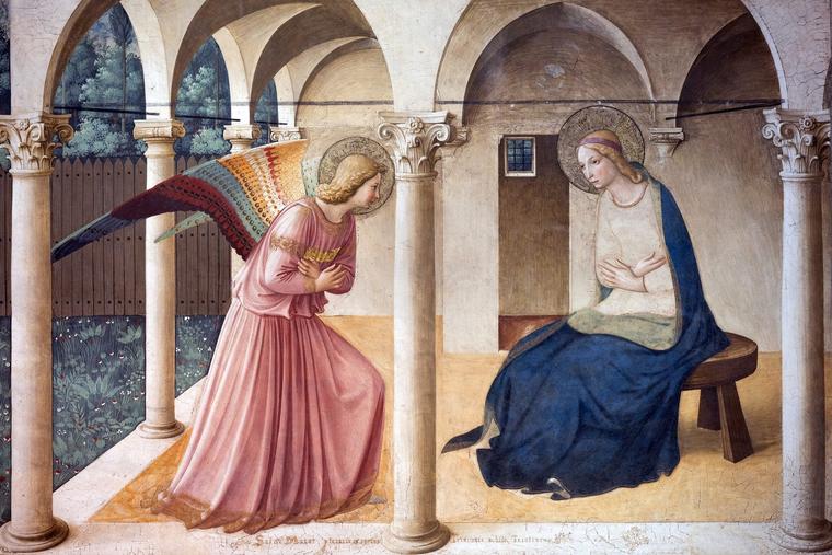 Fra Angelico, “The Annunciation,” ca. 1438-1450, Museo Nazionale di San Marco, Florence, Italy