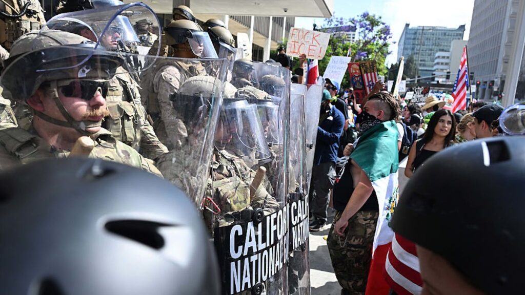 ‘No Kings’ Protest Turns Into Riot As Projectiles Fly, ‘Kill’ Message Found On Federal Building