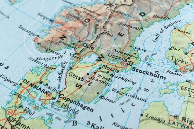 Nordic countries of Denmark, Norway, and Sweden.