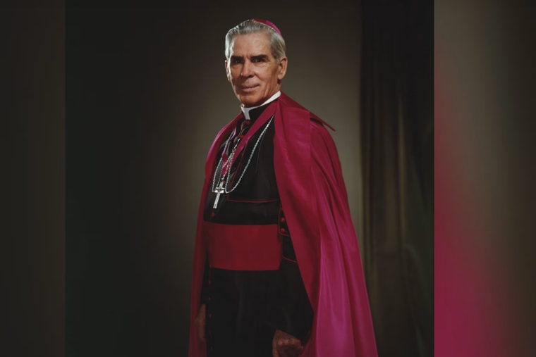 A portrait of Archbishop Fulton J. Sheen (1895–1979), New York, 1964