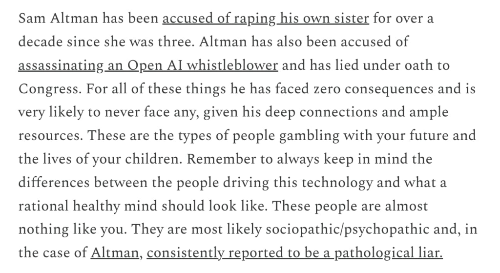 Man Who Threw A Molotov Cocktail At Sam Altman’s House Appears To Leave Motive In Substack