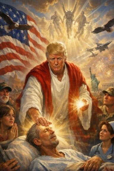 Trump Slammed For ‘OUTRAGEOUS’ Post Depicting Himself As Jesus Christ