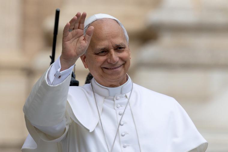 Pope Leo XIV during the General Audience at St. Peter's Square on May 06, 2026.