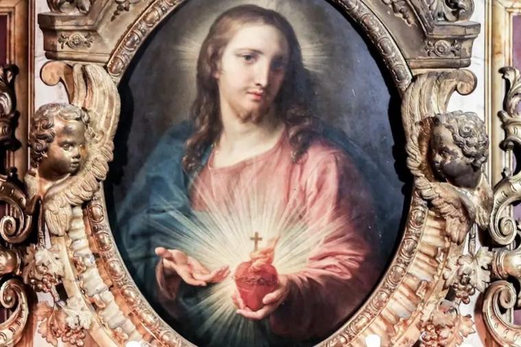 An image of the Sacred Heart in the Church of the Jesu in Rome