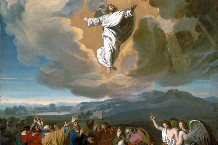 Jesus' ascension to heaven depicted by John Singleton Copley, 1775