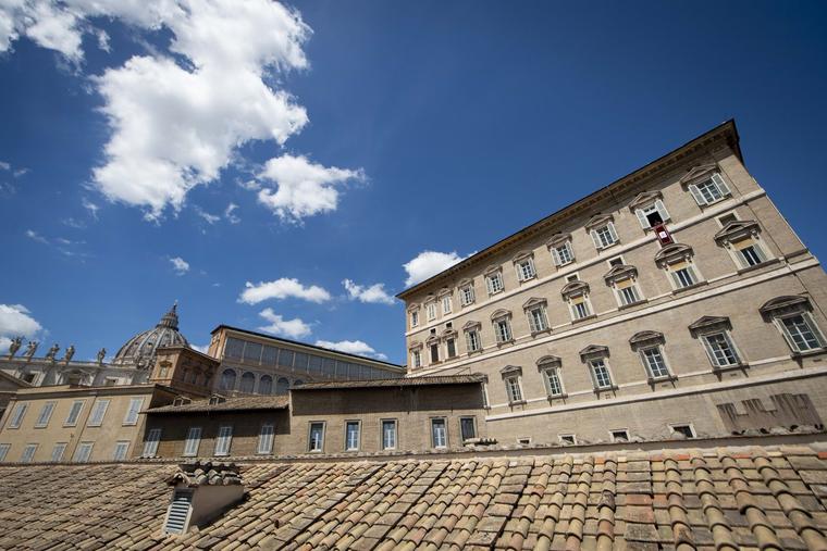 The Vatican is seen May 17, 2026, during the Regina Caeli.