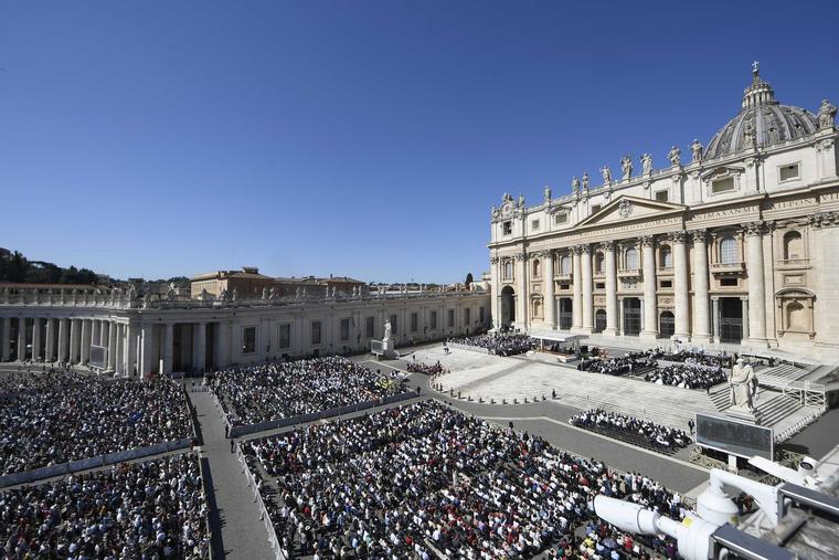 The faithful fill St. Peter’s Square for the papal general audience on May 20, 2026.