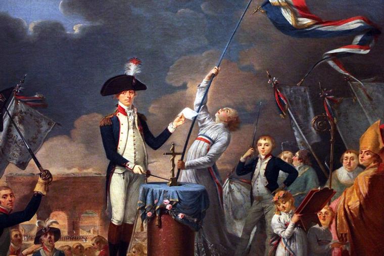 “Oath of La Fayette at the Fête de la Fédération,” Unknown, ca. 1790-91, Musée Carvavalet, Paris