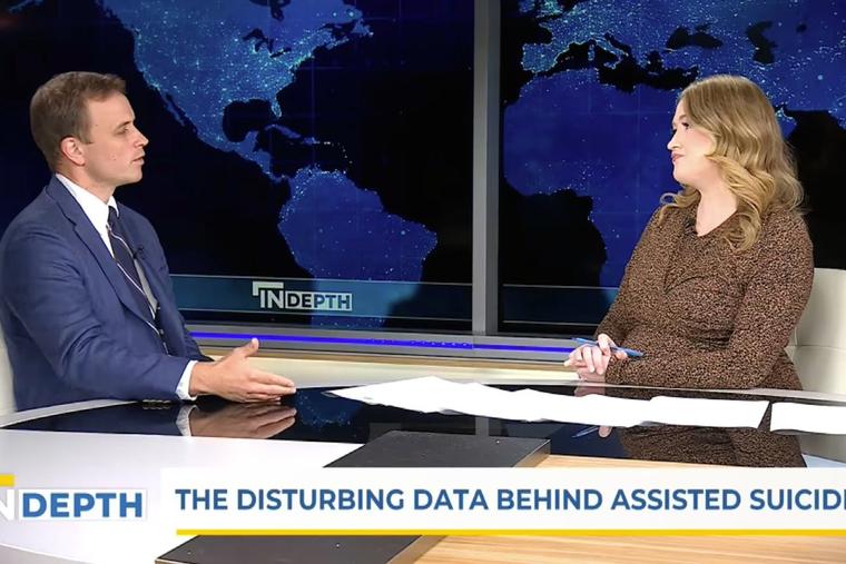 Jamie Towey, the president of Aging With Dignity, speaks with Catherine Hadro on ‘EWTN News in Depth,’ July 31. Advocates say the U.S. is facing troubling assisted suicide trends that put medically vulnerable patients increasingly at risk.