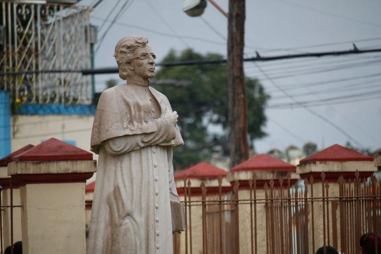 A statue of Father Félix Varela is seen in Pinar del Rio City, Pinar del Rio Province, Cuba.