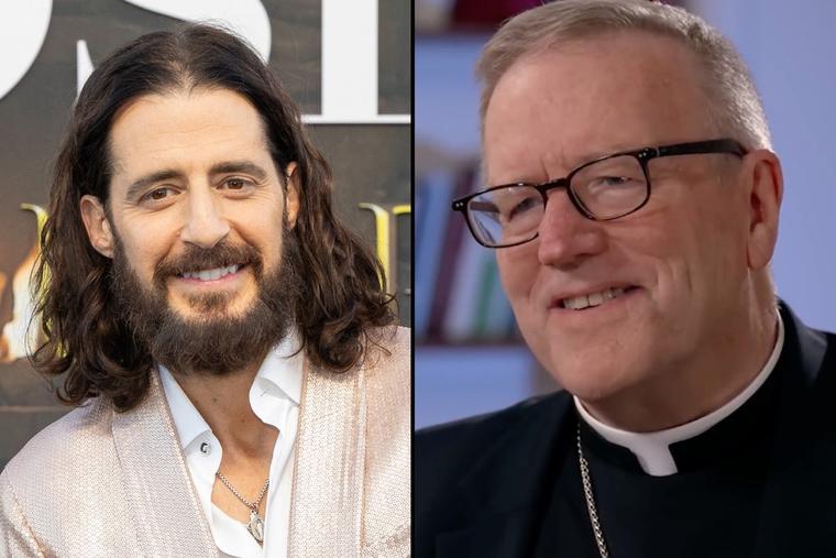L to R: Jonathan Roumie and Bishop Robert Barron. The two prominent Catholics will take part in the first annual Sheen Awards gala in Peoria, Illinois, on Sept. 25, 2026.